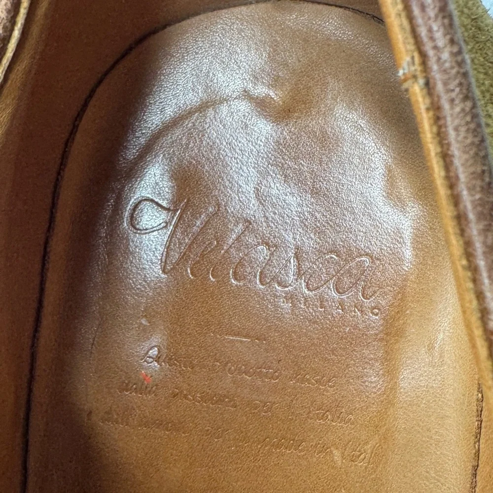 Velasca Milano Men’s Brown Tan Suede Size 41.5‎ US 8 Summer Derby Shoes